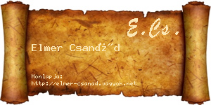 Elmer Csanád névjegykártya