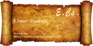 Elmer Csanád névjegykártya