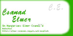 csanad elmer business card